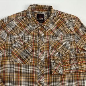 (Sold)prAna Breathe Long Sleeve Snap Button Up Shirt Mens